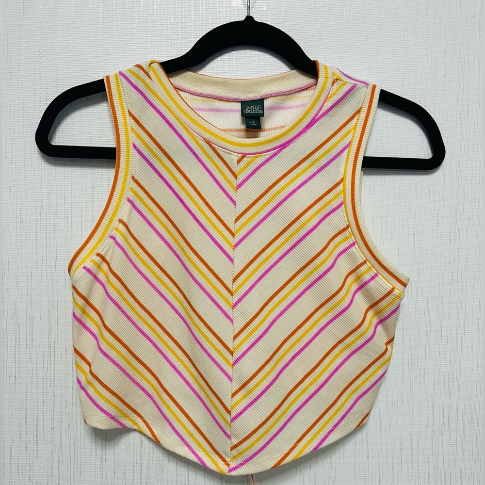 wild fable m open back crop top
